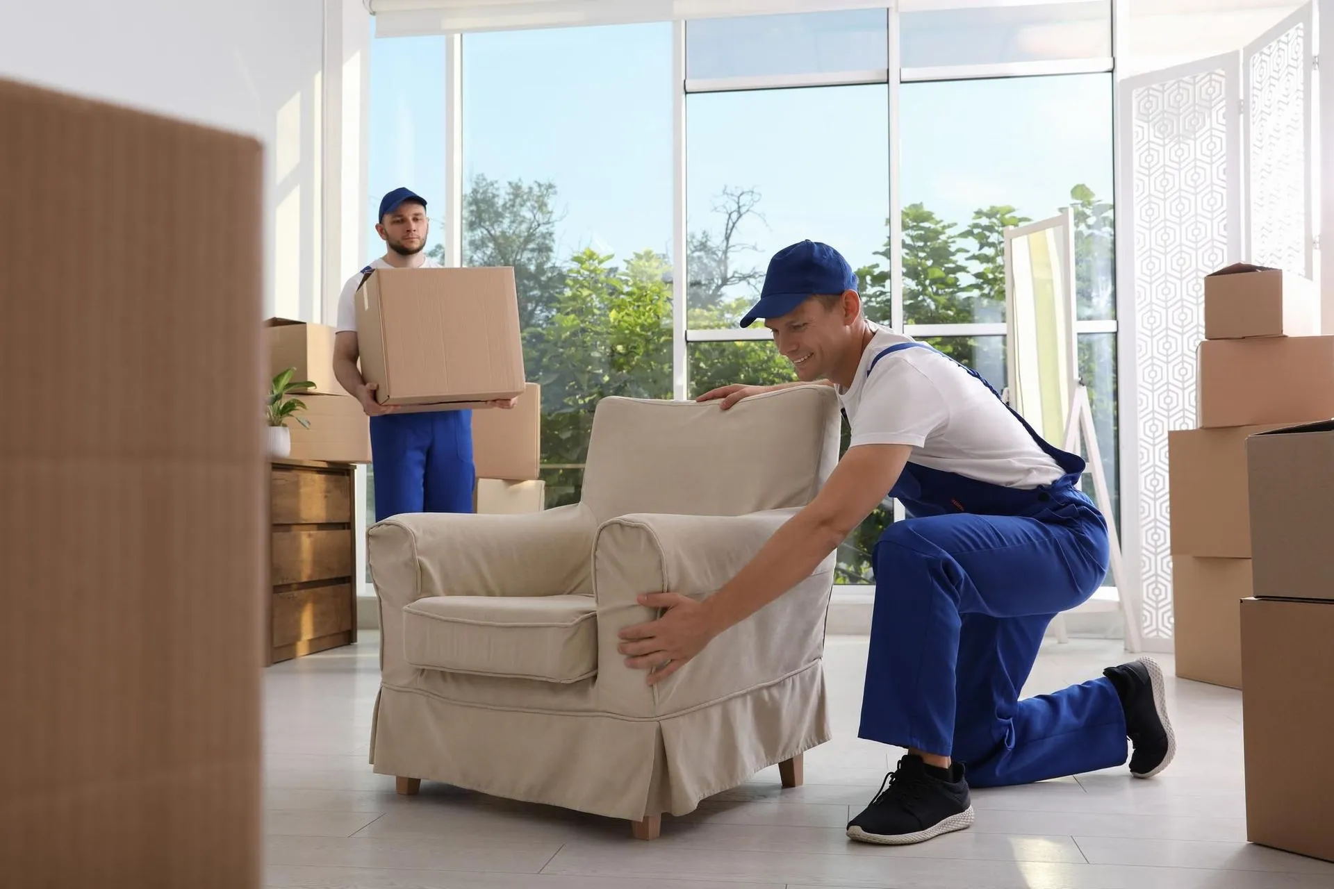 Bayou State Moving team carrying out a home move in the Acadiana Area.