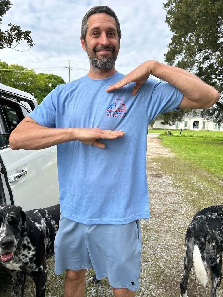 Bayou State Moving team member ready to help with your move.